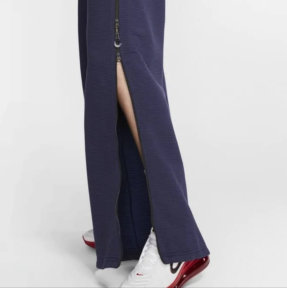 Nike City Ready Woven Fleece Zip Pants, Women's Medium, Navy Blue